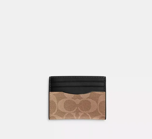 COACH SLIM ID CARD CASE IN SIGNATURE CANVAS - CQ031