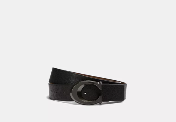 COACH SIGNATURE BUCKLE CUT TO SIZE REVERSIBLE BELT, 38 MM - CQ013