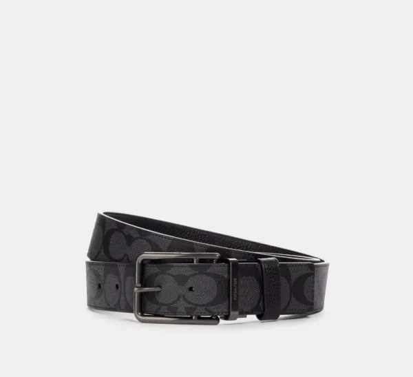 COACH DOUBLE BAR BUCKLE CUT TO SIZE REVERSIBLE BELT, 38 MM - CQ006