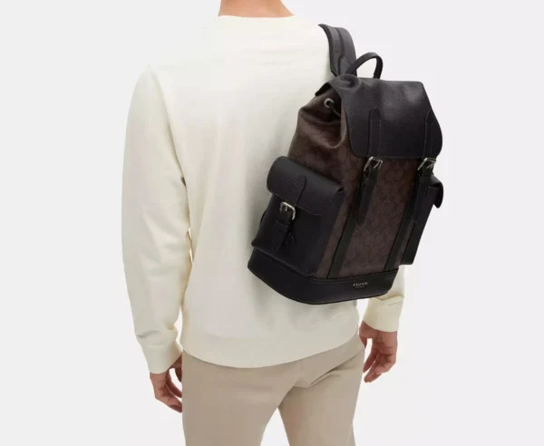 COACH HUDSON BACKPACK IN SIGNATURE CANVAS - CR388 - Image 5