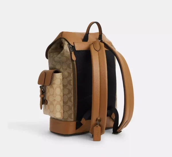 COACH HUDSON BACKPACK IN COLORBLOCK SIGNATURE CANVAS - CR335 - Image 2