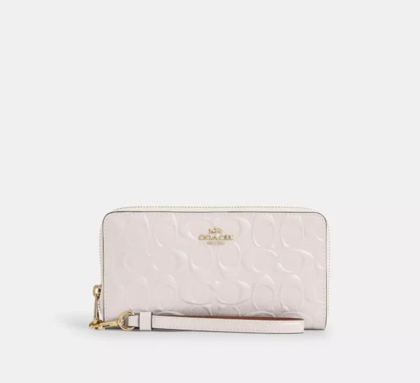 COACH LONG ZIP AROUND WALLET IN SIGNATURE LEATHER - CT921