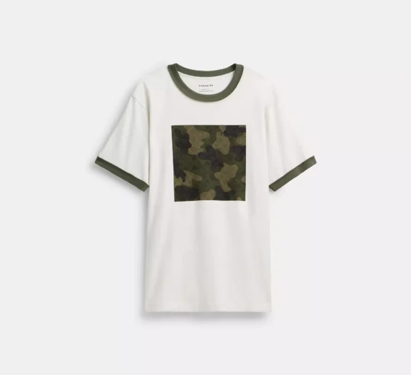 COACH CAMO T SHIRT IN ORGANIC COTTON - M - CW770