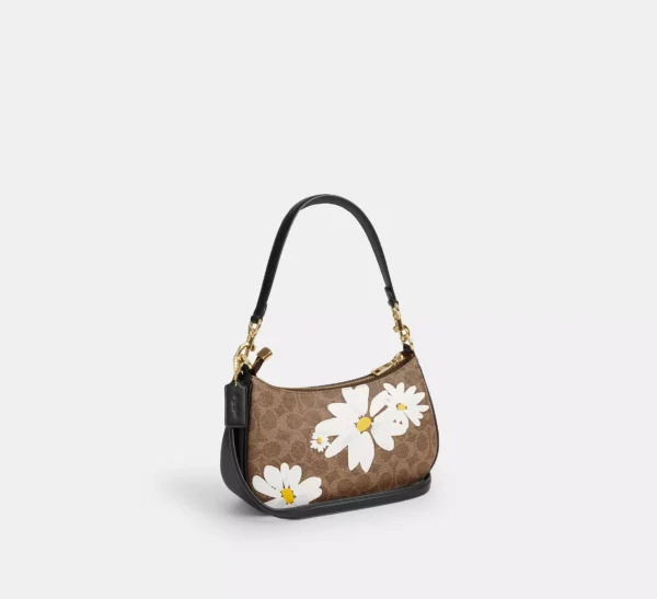 COACH TERI SHOULDER BAG IN SIGNATURE CANVAS WITH FLORAL PRINT - CZ586 - Image 2