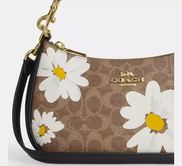 COACH TERI SHOULDER BAG IN SIGNATURE CANVAS WITH FLORAL PRINT - CZ586 - Image 5