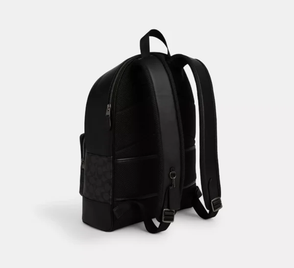 COACH WEST BACKPACK IN SIGNATURE CANVAS WITH VARSITY STRIPE - CV922 - Image 2