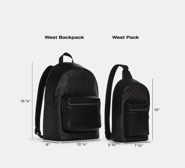 COACH WEST BACKPACK IN SIGNATURE CANVAS - CV925 - Image 5