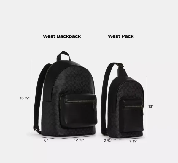 COACH WEST BACKPACK IN SIGNATURE CANVAS WITH VARSITY STRIPE - CV922 - Image 5