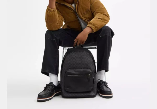 COACH WEST BACKPACK IN SIGNATURE CANVAS - CV925 - Image 6