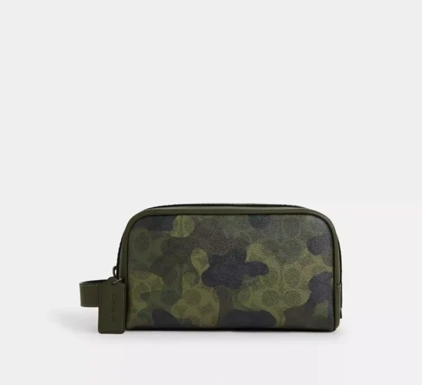 COACH SMALL TRAVEL KIT IN SIGNATURE CAMO PRINT - CX879