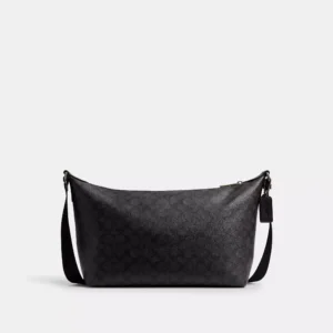 COACH FINN CROSSBODY BAG IN SIGNATURE CANVAS - CAJ91 (GUNMETAL/CHARCOAL/BLACK)