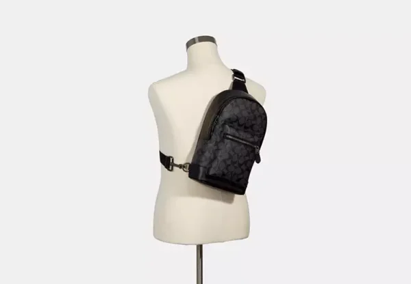 COACH WEST PACK IN SIGNATURE CANVAS - 2853 (GUNMETAL/CHARCOAL BLACK) - Image 3