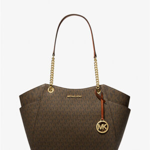 MICHAEL KORS JET SET LARGE SIGNATURE LOGO SHOULDER BAG - 35S4GTVT3B (VANILLA)