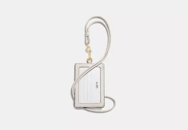 COACH ID LANYARD - 57311 (GOLD/CHALK) - Image 2