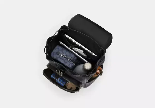 COACH RACER BACKPACK IN SIGNATURE JACQUARD - CW172 (SILVER/DENIM/DARK DENIM) - Image 3