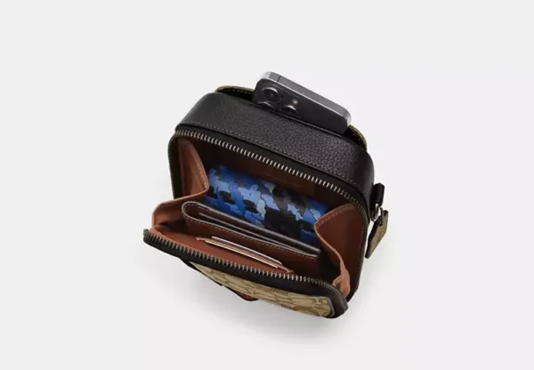 COACH STANTON CROSSBODY BAG IN SIGNATURE DENIM - CAJ44 (SILVER/BLACK) - Image 3