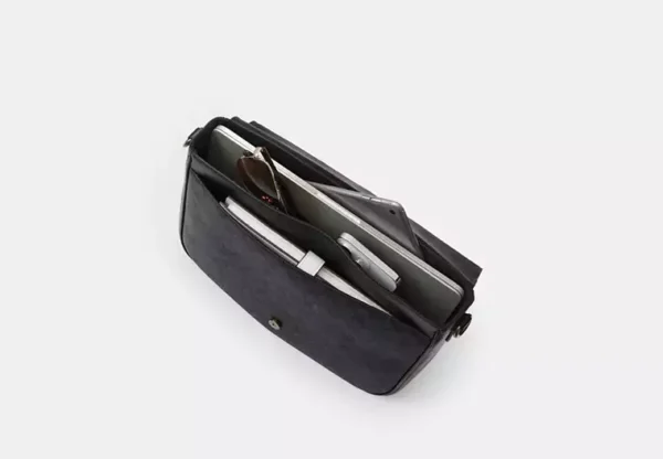 COACH WARNER MESSENGER BAG IN SIGNATURE CANVAS - CW214 (GUNMETAL/CHARCOAL/BLACK) - Image 3