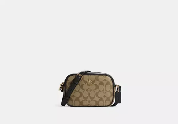 COACH MINI JAMIE CAMERA BAG IN SIGNATURE CANVAS - C9926 (GOLD/BROWN BLACK)