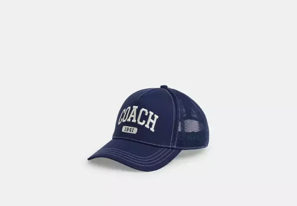 COACH COACH 1941 EMBROIDERED TRUCKER HAT (M/L) - CAA61 (NAVY)