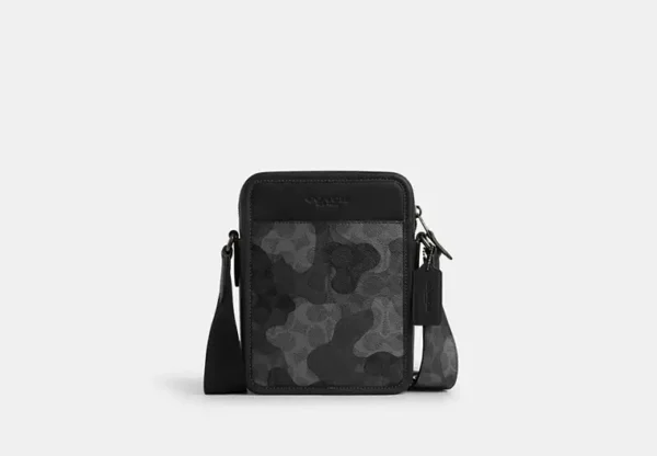 COACH SULLIVAN CROSSBODY BAG IN SIGNATURE CAMO PRINT - CAO74 (GUNMETAL/GREY MULTI)