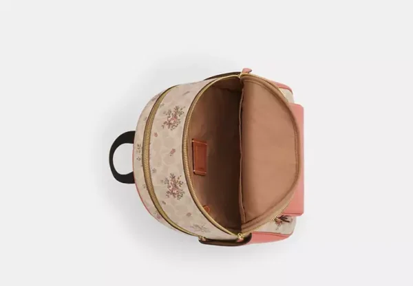 COACH COURT BACKPACK IN SIGNATURE CANVAS - 5671 (GOLD/BROWN BLACK) - Image 3
