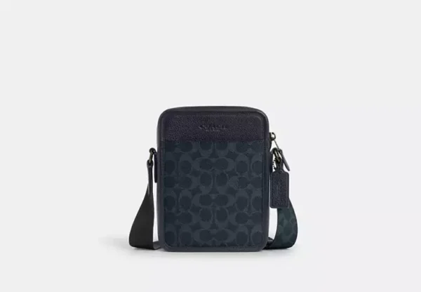 COACH SULLIVAN CROSSBODY BAG IN SIGNATURE CANVAS - CAT78 (GUNMETAL/DENIM/MIDNIGHT NAVY)