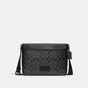 COACH DISTRICT CROSSBODY IN SIGNATURE CANVAS - CH078 (GUNMETAL/CHARCOAL/BLACK)