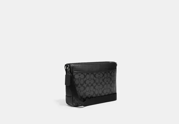 COACH DISTRICT CROSSBODY IN SIGNATURE CANVAS - CH078 (GUNMETAL/CHARCOAL/BLACK) - Image 2