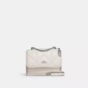 COACH MINI KLARE CROSSBODY WITH PUFFY DIAMOND QUILTING - CJ526 (SILVER/CHALK)