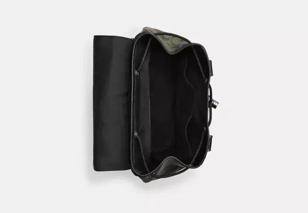 COACH TRACK BACKPACK IN SIGNATURE CANVAS WITH CAMO PRINT - CL943 (GUNMETAL/GREEN MULTI) - Image 3