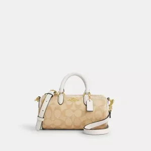 COACH LACEY CROSSBODY IN SIGNATURE CANVAS - CO990 (GOLD/LIGHT KHAKI CHALK)