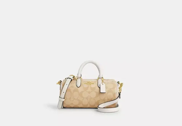 COACH LACEY CROSSBODY IN SIGNATURE CANVAS - CO990 (GOLD/LIGHT KHAKI CHALK)
