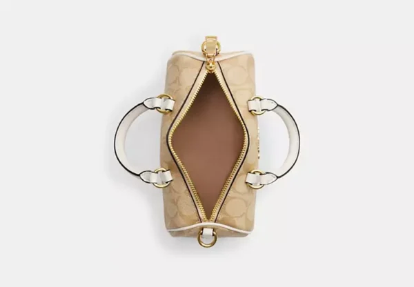 COACH LACEY CROSSBODY IN SIGNATURE CANVAS - CO990 (GOLD/LIGHT KHAKI CHALK) - Image 3