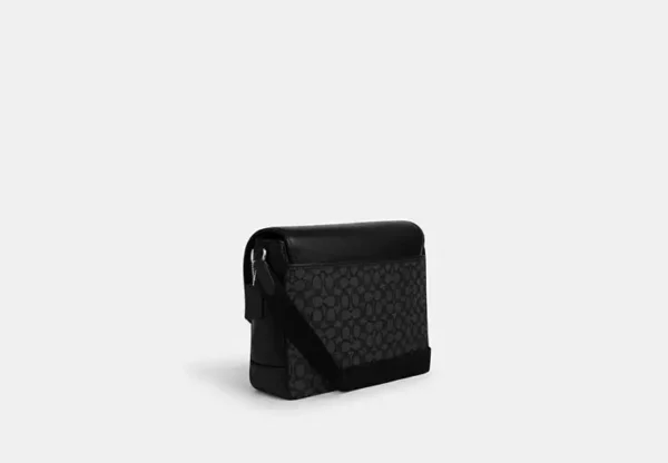 COACH SPRINT MESSENGER IN SIGNATURE JACQUARD - CR334 (SILVER/CHARCOAL/BLACK) - Image 2
