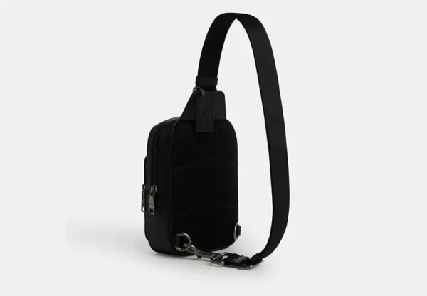 COACH RACER SLING PACK IN SIGNATURE - CV763 (GUNMETAL/CHARCOAL/BLACK) - Image 2