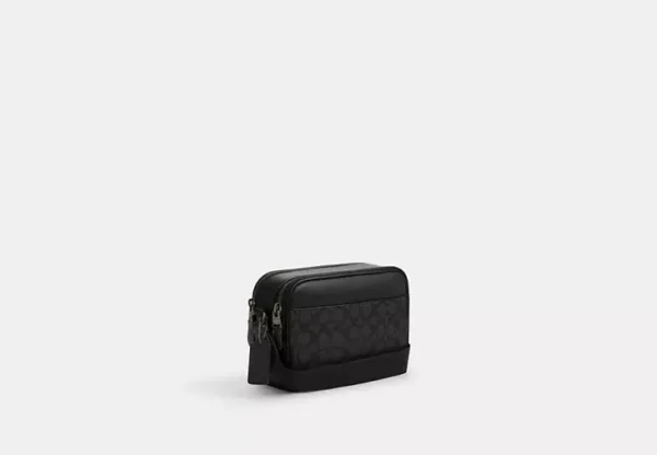 COACH GRAHAM CROSSBODY BAG IN SIGNATURE CANVAS - CV921 (GUNMETAL/CHARCOAL/BLACK) - Image 2