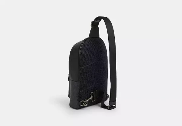COACH WEST PACK IN SIGNATURE CANVAS WITH VARSITY STRIPE - 2999 (GUNMETAL/CHARCOAL/DENIM/CHALK) - Image 2