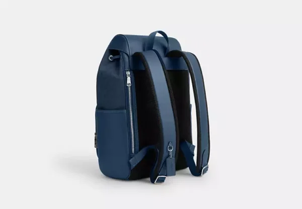 COACH RACER BACKPACK IN SIGNATURE JACQUARD - CW172 (SILVER/DENIM/DARK DENIM) - Image 2