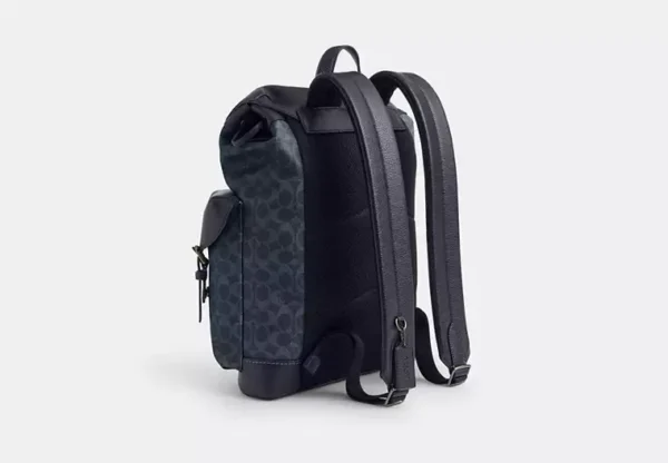 COACH WARNER BACKPACK IN SIGNATURE CANVAS - CW211 (GUNMETAL/DENIM/MIDNIGHT NAVY) - Image 2