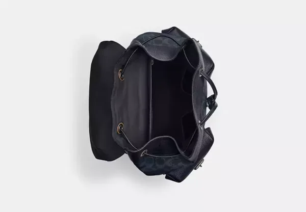 COACH WARNER BACKPACK IN SIGNATURE CANVAS - CW211 (GUNMETAL/DENIM/MIDNIGHT NAVY) - Image 3