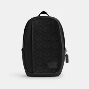 COACH EDGE BACKPACK IN SIGNATURE CANVAS - CW446 (GUNMETAL/WALNUT/BLACK)