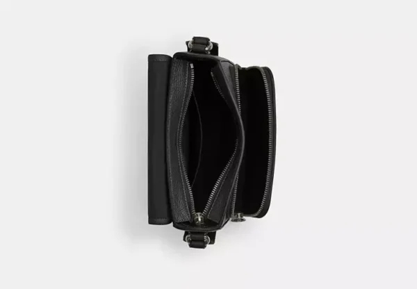 COACH SULLIVAN FLAP CROSSBODY BAG - CY800 (GUNMETAL/BLACK) - Image 3