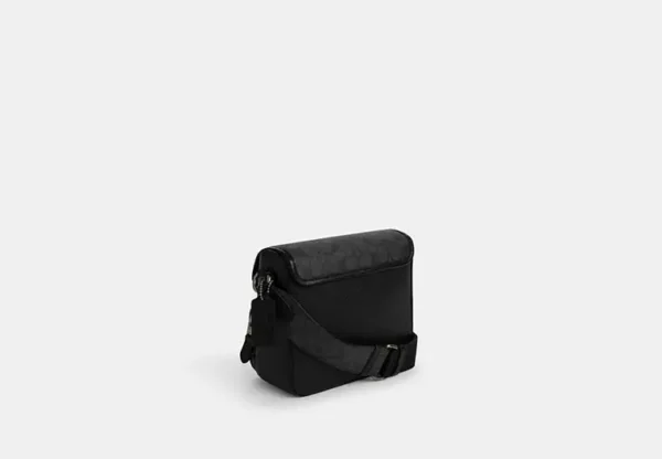 COACH SULLIVAN FLAP CROSSBODY BAG IN SIGNATURE CANVAS - CZ396 (GUNMETAL/CHARCOAL/BLACK) - Image 2
