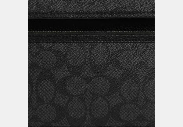 COACH SULLIVAN FLAP CROSSBODY BAG IN SIGNATURE CANVAS - CZ396 (GUNMETAL/CHARCOAL/BLACK) - Image 4