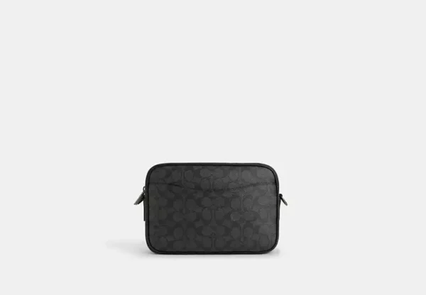COACH ELIAS CROSSBODY IN SIGNATURE CANVAS - CZ401 (GUNMETAL/CHARCOAL/BLACK) - Image 2