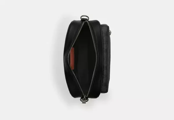 COACH ELIAS CROSSBODY IN SIGNATURE CANVAS - CZ401 (GUNMETAL/CHARCOAL/BLACK) - Image 3